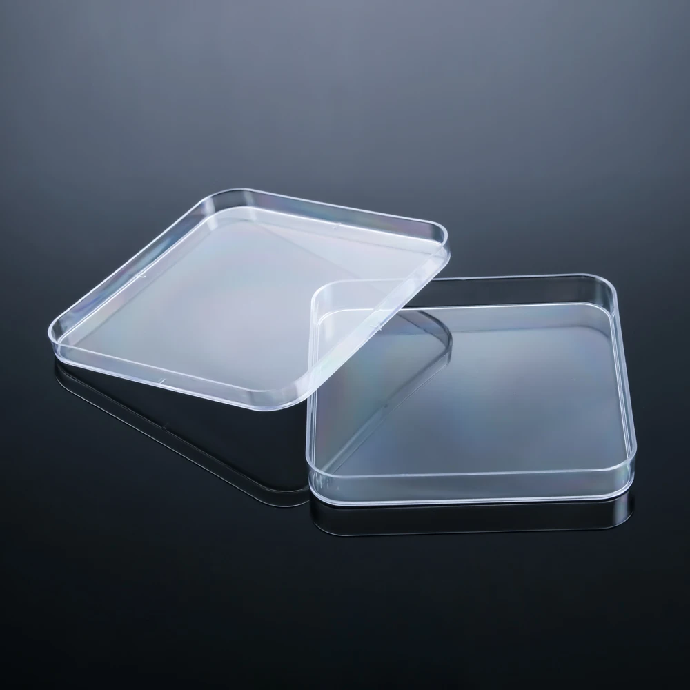120mm Petri Culture Dish Disposable Square Shape Petri Dish Contact Plates Square Dishes