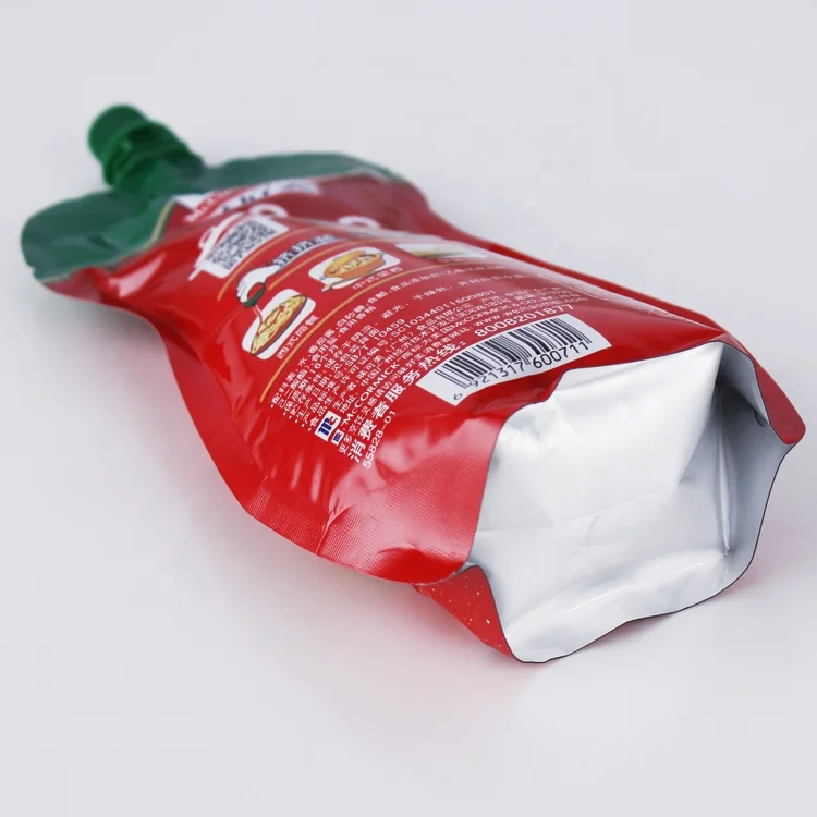 
Custom printed Standing Up Resealable aluminum laminated foil Fruit Juice Drink Doypack Spout Pouch 