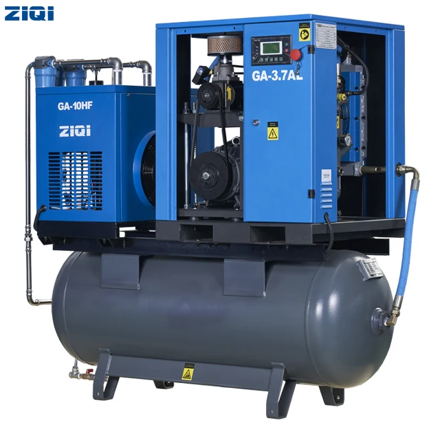  Промышленные встроенный 3.7KW/5HP винтовой воздушный компрессор с водяным баком и сушильная