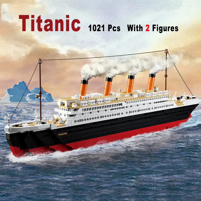 Sluban B0577 Building Blocks Bricks Construction Toys Big Size Titanic Model Ship Luxury Cruise for Kids