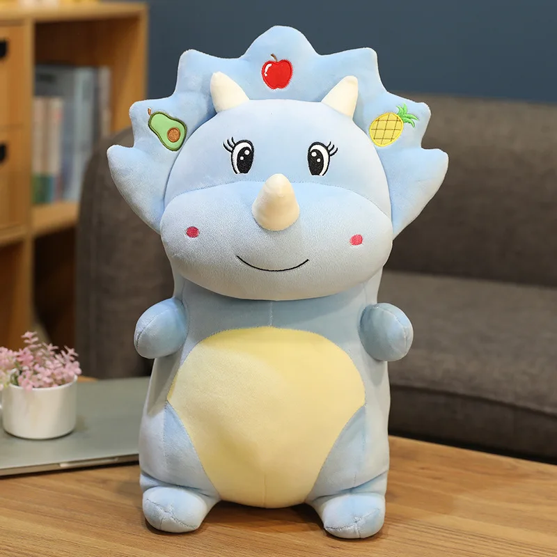 AIFEI TOY New Triceratops Rex Dinosaur Plush Toy Soft Down Cotton Throw Pillow Doll Girl birthday Gift