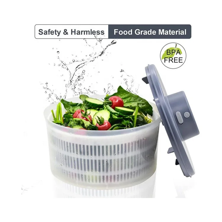 Vegetable And Fruit Electric Drain Basket Dehydrator Multifunctional Household Dryer Basket Shake Plastic Kitchen Tool Spinner