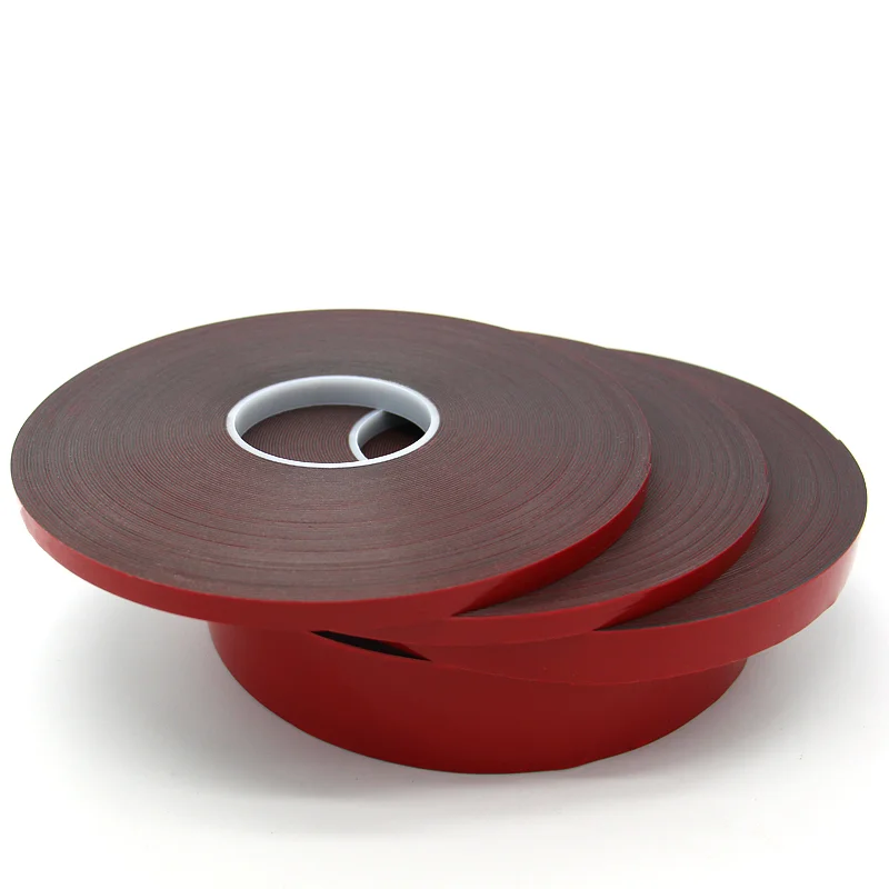 China hot sales custom PT1100 double sided self foam dark black adhesive tape