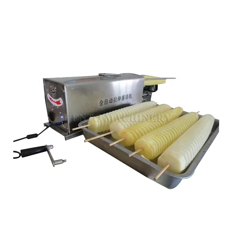 Durable Spiral Potato Cutter Machine Automatic Electric / Potato Snacks Machine / Potato Spiral Cutting Machine