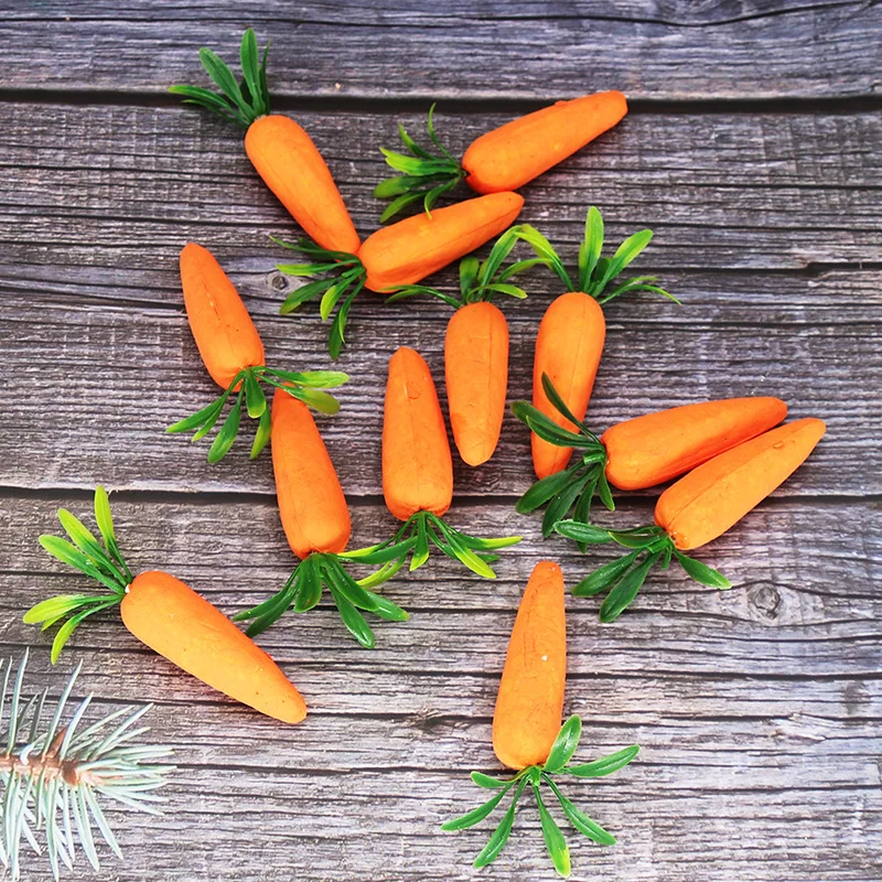 Artificial Easter Simulation Carrot Craft Kids Gift Favor Easter Bunny Party Decoration for Home Prop