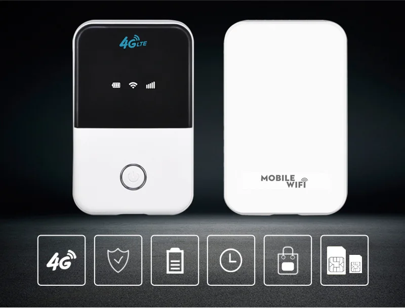 Mini Wireless 4G LTE Pocket Router SIM Card Slot Portable Battery Mobile Wifi Hotspot