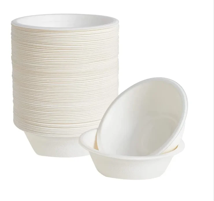 Environmentally friendly 500ml sugarcane bagasse salad bowl disposable biodegradable soup bowl