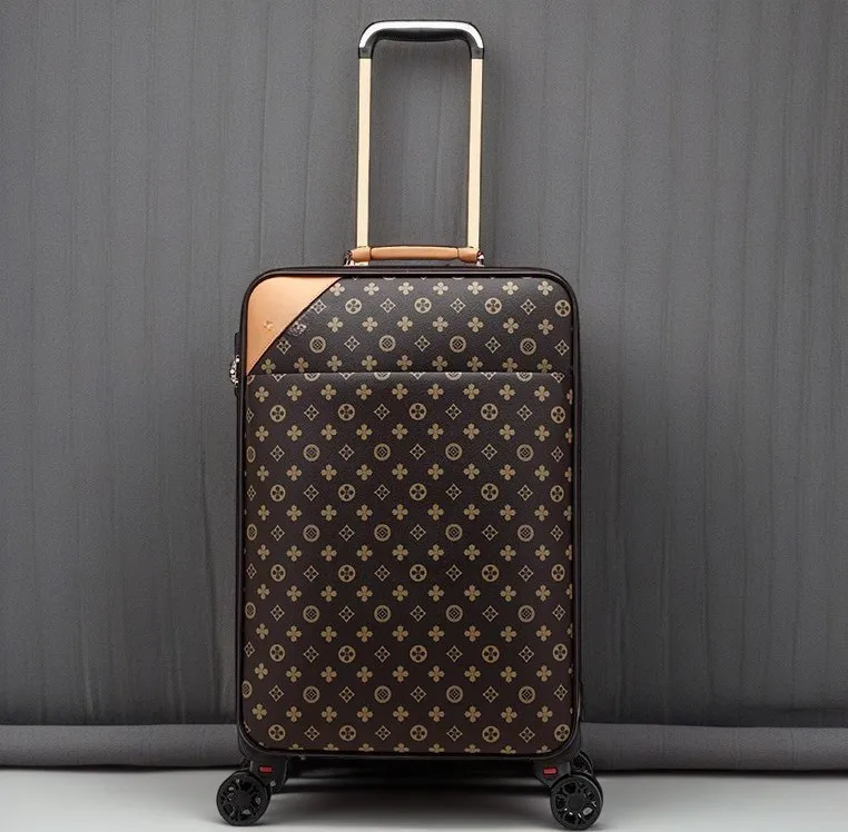 High Quality Fashionable Leather Luxury Suitcase TSA Lock Trolley Case Travel Bag with 360 Degree Wheels