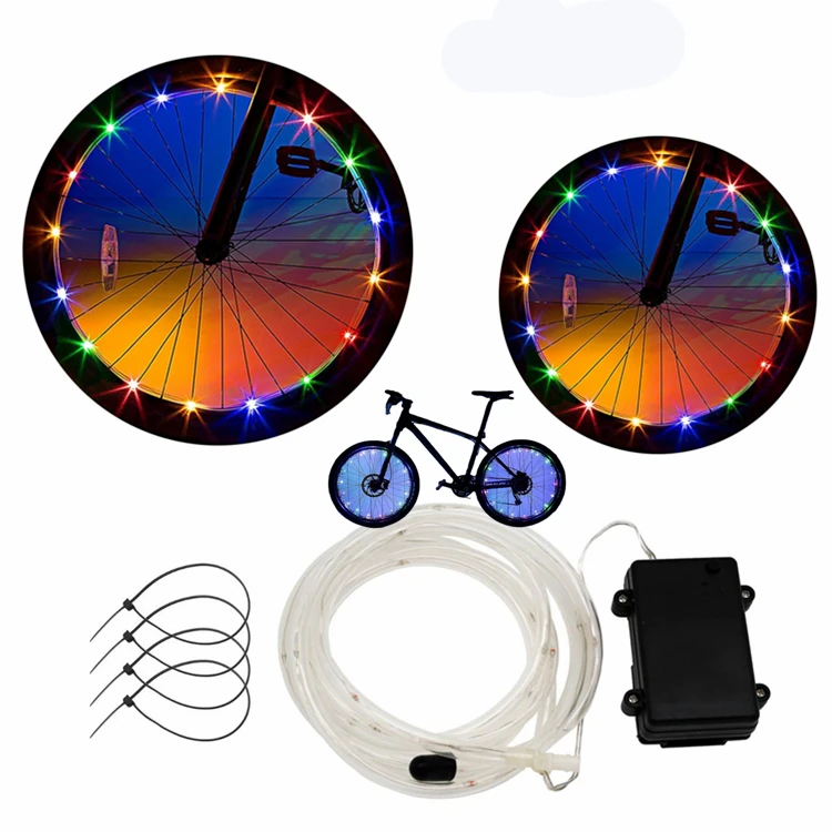 
LED Bicycle Spoke Light Waterproof Colorful Cycle Bike Tire Accessories Outdoor Multi Color LED Bicycle Wheel Light 