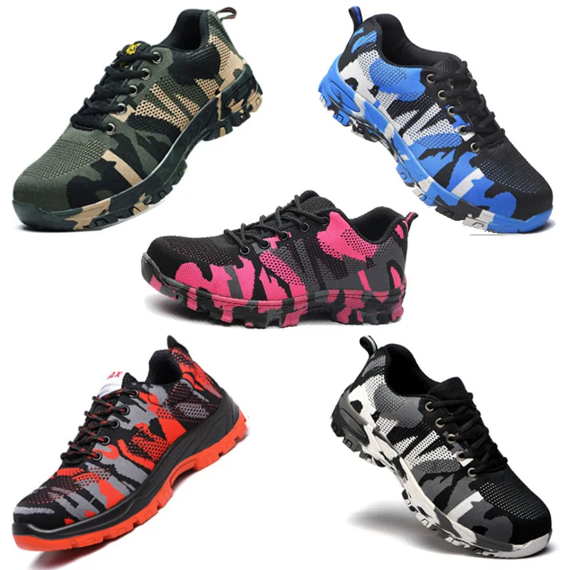 
2020 new Camouflage stylish design kitchen oil resistant construction light weight safety shoes for men 