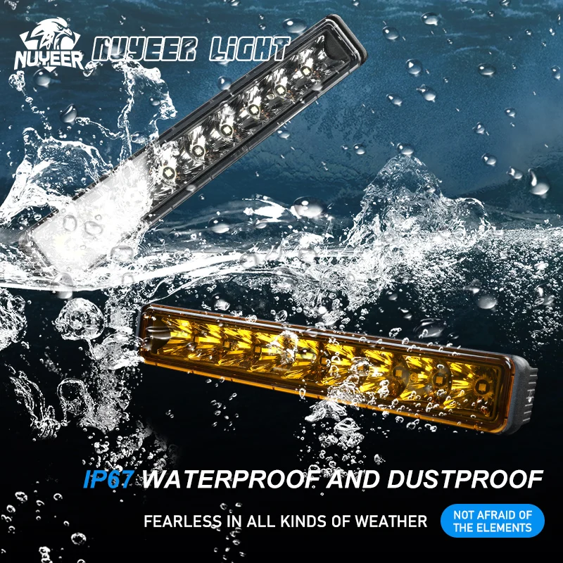 Single Row IP68 Waterproof Off Road Led Lighting Bar 45W 10 Inch 4x4 Car Led Light Bar for Vehicle UTV ATV Pickup