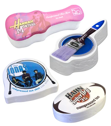 Magic Mini Compressed TShirt in Customized Compacted Shape 100% Cotton Travel Round Neck Promotion Water Compressed T Shirts