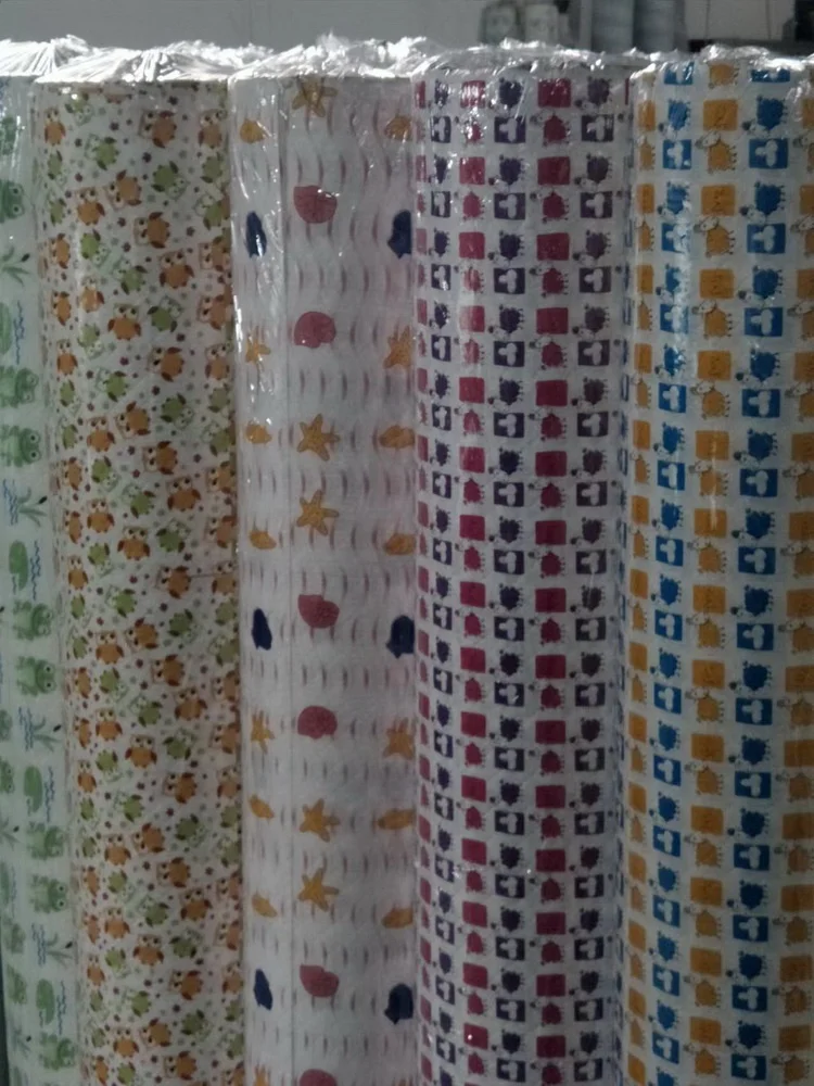 Printed PVC table cloth in roll