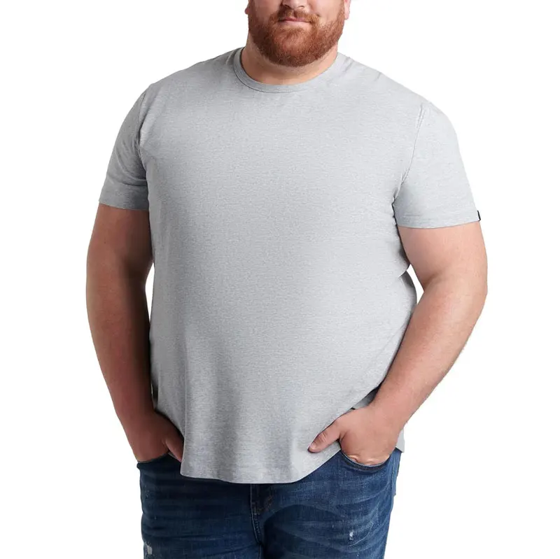 Custom US Size Fat People Mens Big Size 5XL 6XL 7XL 8XL Round Short-Sleeve Casual T-Shirt