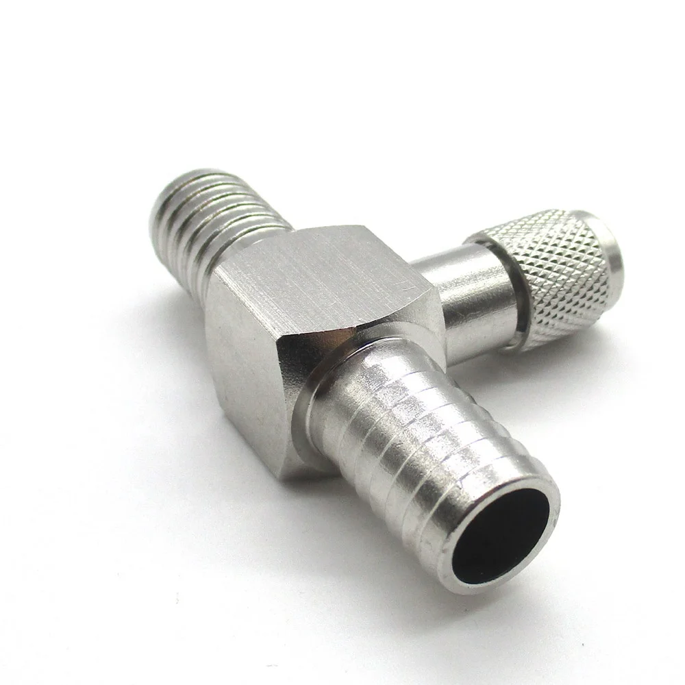 China Factory Producing High-Quality Stainless Steel Two-Way 1/4 Inch Barb Hose Schrader Check Valve