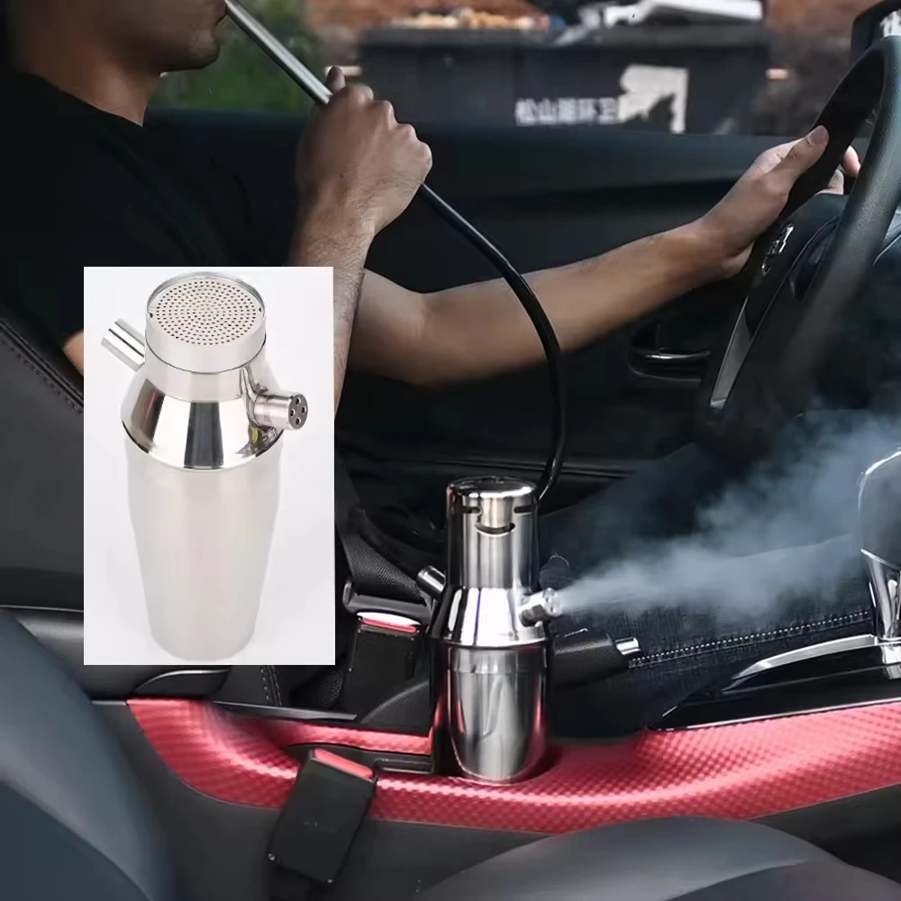 Sheesha Car Hookah on the Go Nargile Mini Shisha Chicha Complet Travel Cup Portable with Straw
