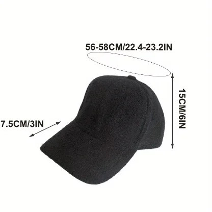 Warm Golf Hat Snapback Cap 6 Panel Adjustable Sun Shade Windproof Baseball Cap For Men Women Autumn Winter Peaked Cap
