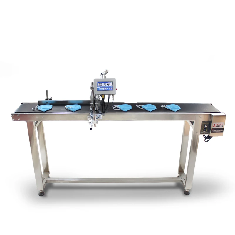 Brand New PVC Electric Conveyor Belting Automatic Code Machine for plastic bags belt conveyor for inkjet coding machine
