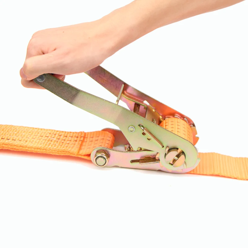 Motorcycle Weebing Industrial Polyester Cargo Straps Heavy Duty Ratchet Lashing Belts Sling Tie Down Straps 4 Inch