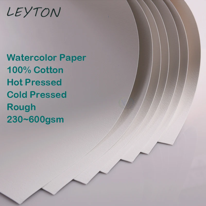 Small Size 18*12.5 cm 300 gsm Painting Practice Watercolor Cotton Paper Leyton LD3832 Rough Painting Paper