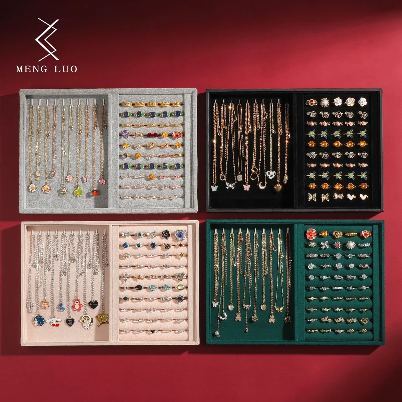 Sier Ice Veet Large Capacity Counter Service Tray for Ring Collection and Jewelry Display