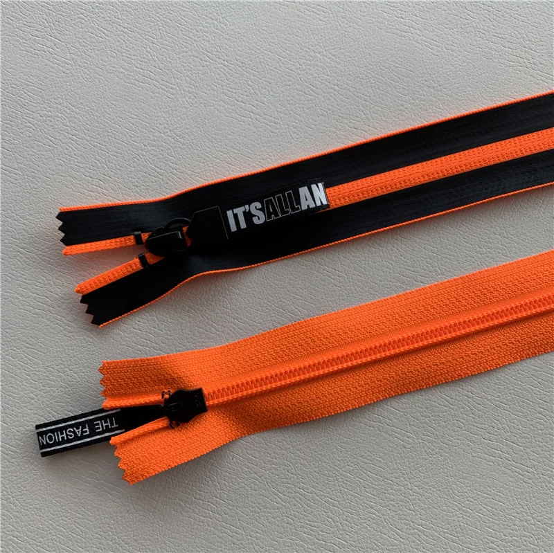 5# nylon invisible zipper colorful paste black film reflective strip clothing bags shoes and boots zipper webbing letter slider