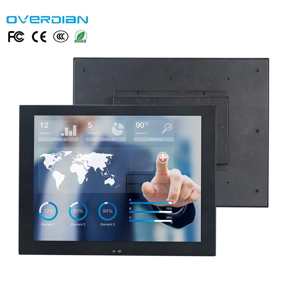 14 дюймов встроенных безвентиляторный емкостный/резистивный сенсорный экран промышленного класса компьютер все в одном ПК панели