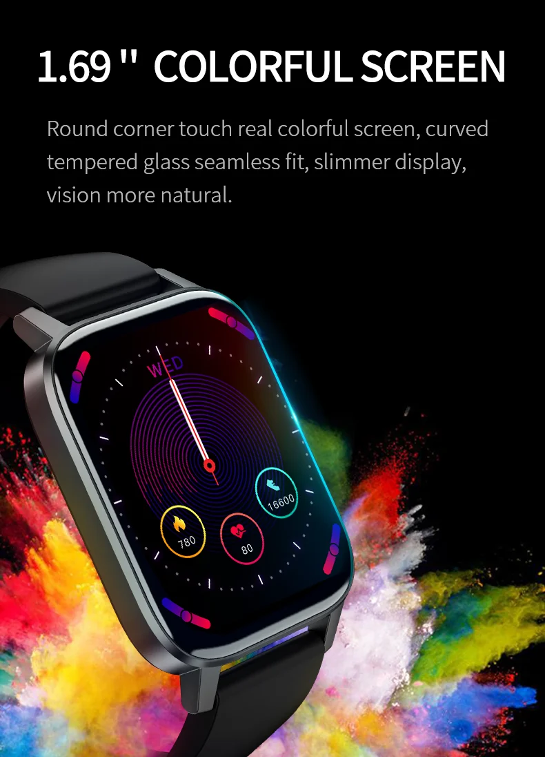 l6 smart watch waterproof 1.3 inch full touch round screen heart rate blood pressure smartwatch 2021 with 360mah big battery