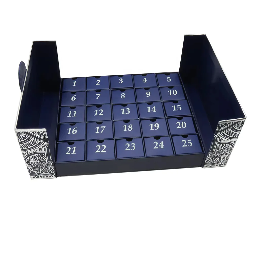 Best Sell Custom Holiday Countdown 12 24 Days Gift Boxes Printed Paper Packaging Christmas Gift Advent Calendar Chocolate Box