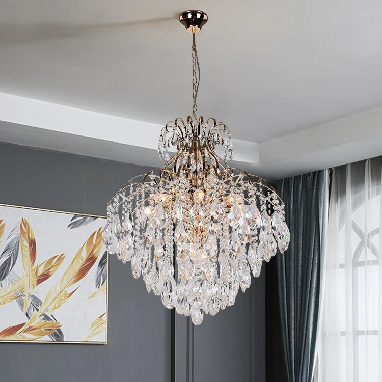 New Arrival Indoor Decorative Living Room Luxury Crystal Modern LED Pendant Light Chandeliers
