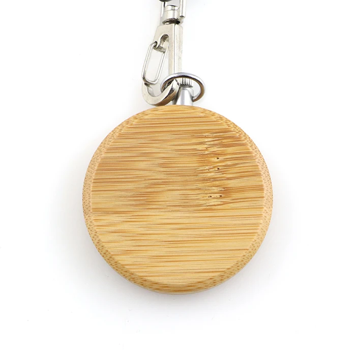 japan handmade chronograph metal bamboo wood pocket watch for men and women