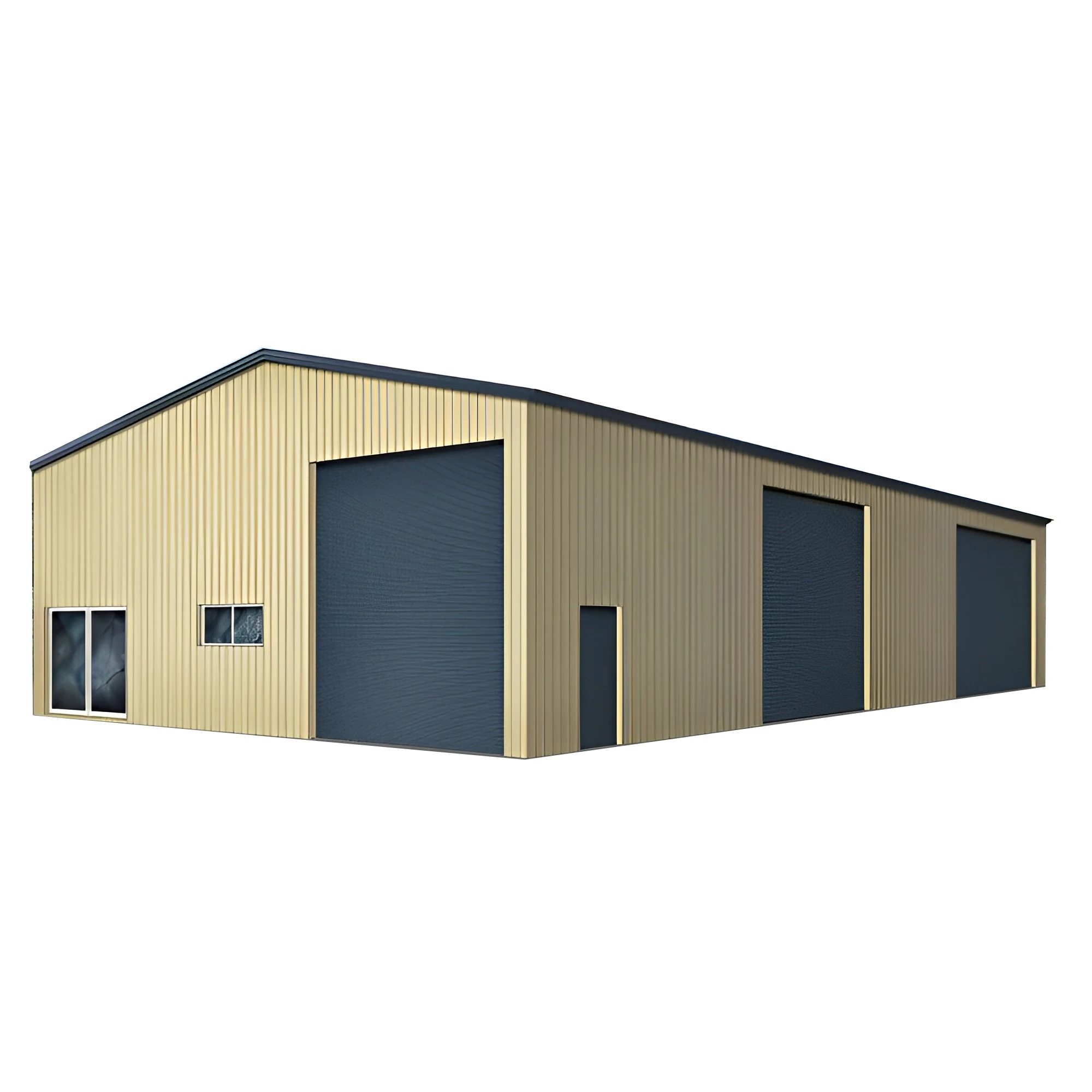 Large Span Fireproof Alc Panel h Beam Pre-Engineered Steel Structure Warehouse / Workshop Construction Design