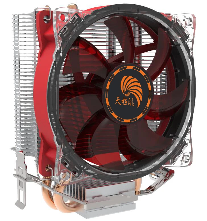 Подгонянный радиатор процессора компьютера медной трубы с красным RGB