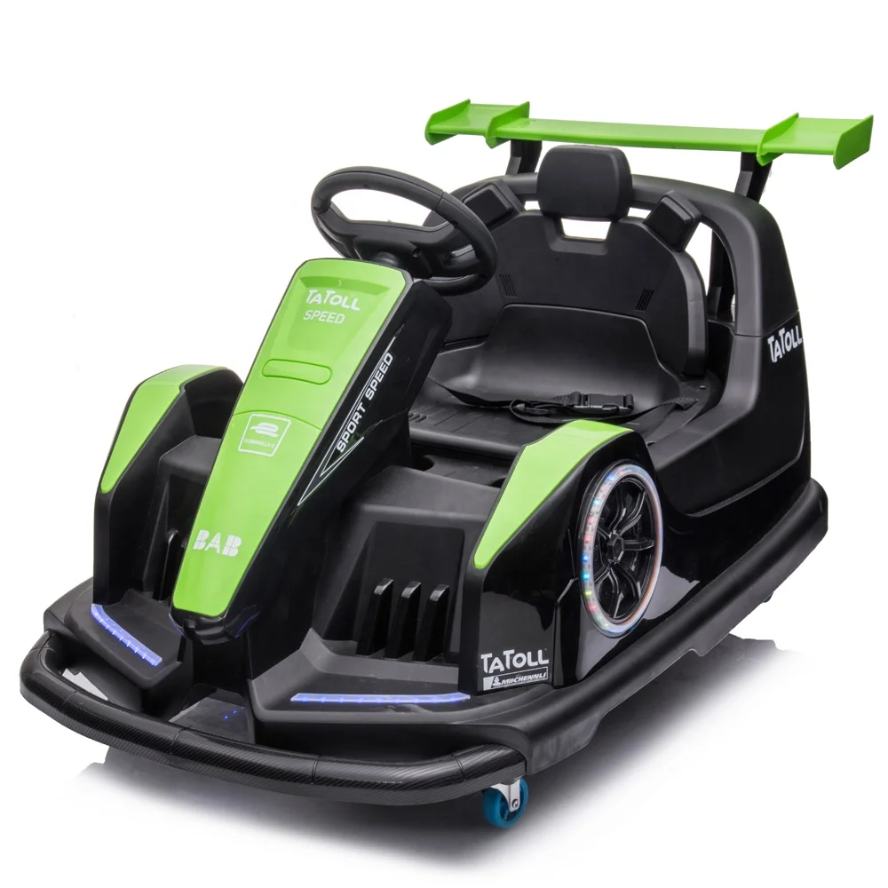 Ages 3-8 Outdoor Ride On Toy 12V Bumper Go-kart Car