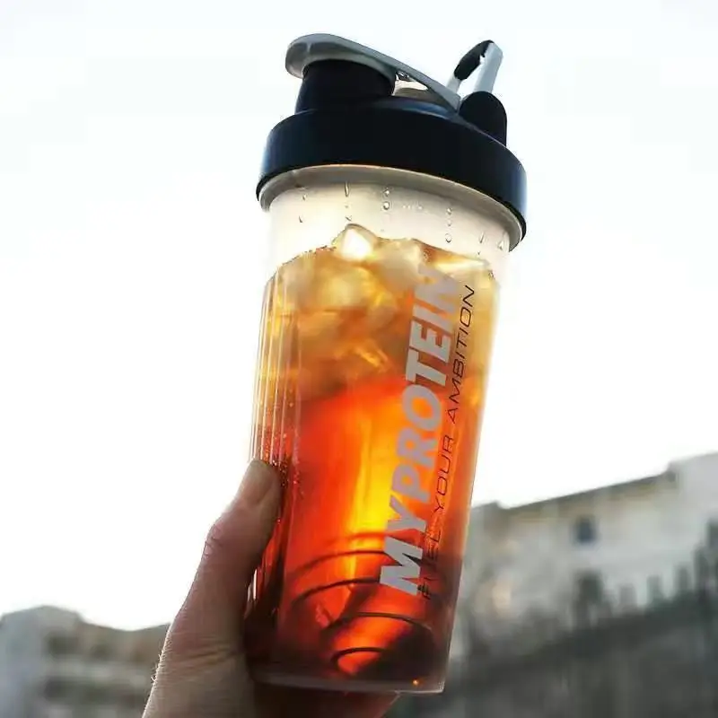 600ml Custom Logo PP Plastic Protein Shaker Bottle Fitness Sports Water Bottle with Ball Direct Fitness Essential