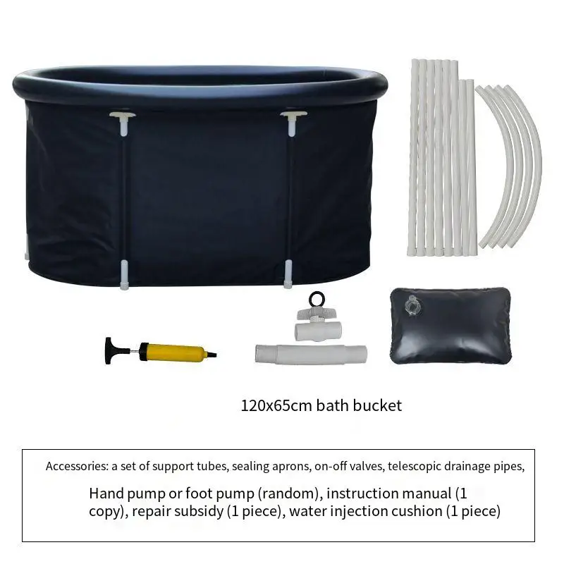 Custom Logo Inflatable Ice Bath Recovery Tub Folding Portable Ice Bath Tub Barrel Adults Fitness Fitness Cold Soaking Pvc