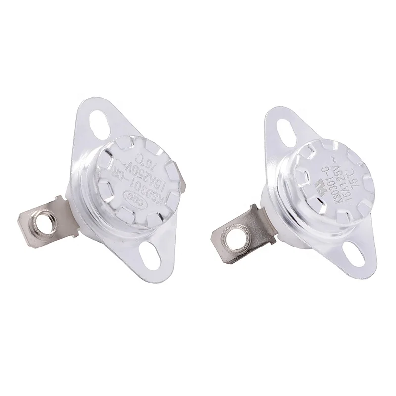 KSD301 Bakelite Thermostat 10A/16A/250V Normally Closed/Opened Temperature Switch for Home Appliance Parts