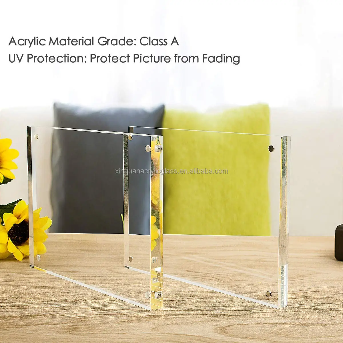 2022 Wholesale Customized Clear Transparent Magnetic Double Sided Acrylic Photo Frame