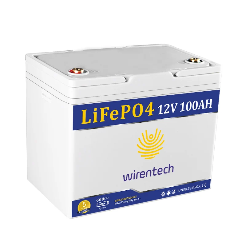 Литий-ионная батарея WIRENTECH off grid 12v 100ah глубокий цикл lifepo4 батарея для rv