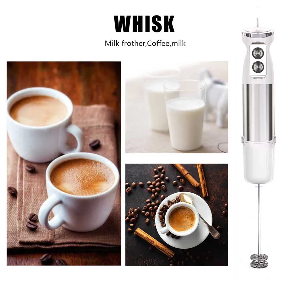 600W Handheld Blender High-Powered Kitchen Tool for Blending, Mixing and Food Preparation