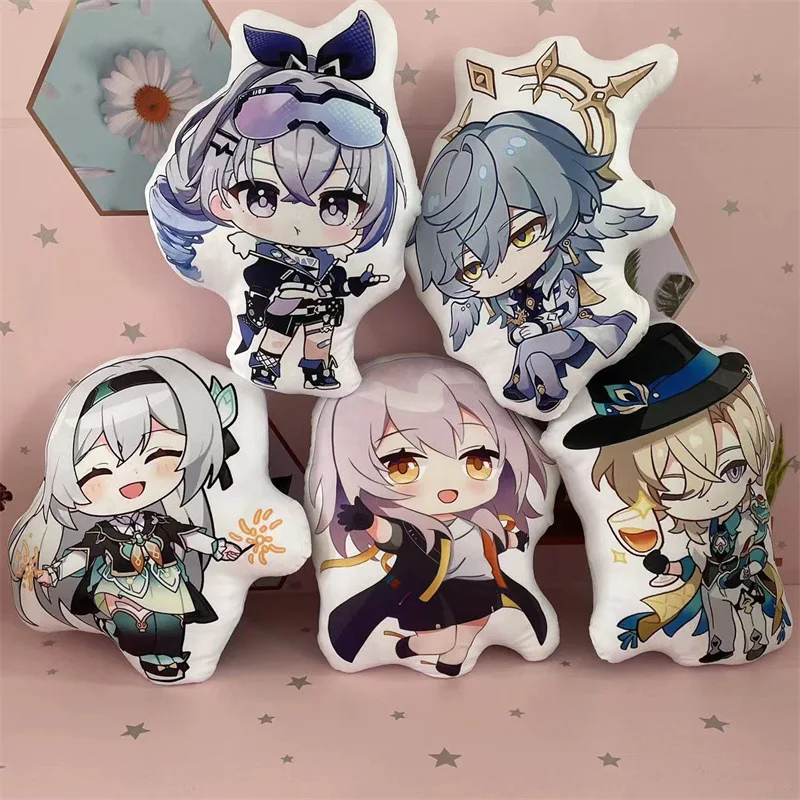 40CM Game Honkai Star Rail Figure Plush Toy Doll Anime Cartoon Stuffed Plushies Firefly Robin Silver Wolf Anime Plush Pillow