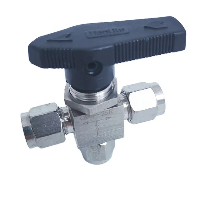 
Stainless Steel High Pressure Double Ferrule Connection Instrument Ball Valve 