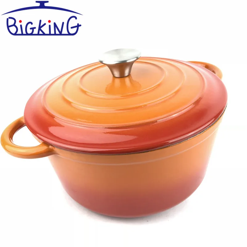 Cast Iron Dutch Oven with Lid Cover Enameled Nonstick Ceramic Cooking Pot 5.5 Quart