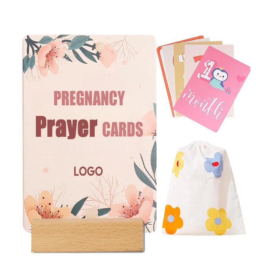 Custom Pregnancy Prayer Cards Baby Milestone Cards Pregnancy Affirmation Gifts for First Time Moms