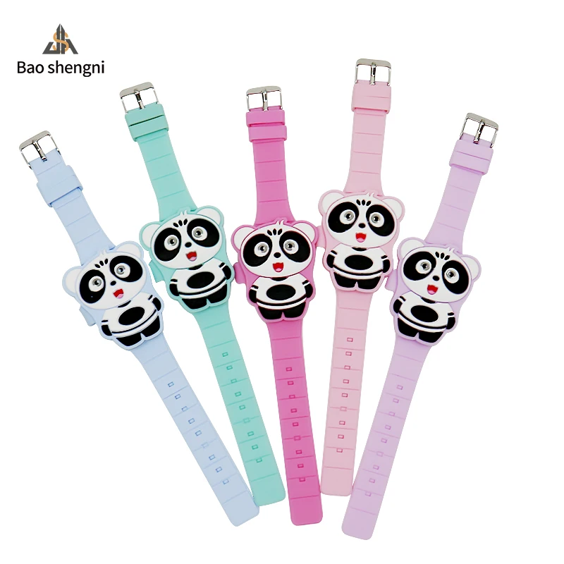 High Quality Cheap Gift Factory Supply Animals Kids Digital Watch Silicone Bracelet Touch Screen Cartoon Panda Toys Reloj