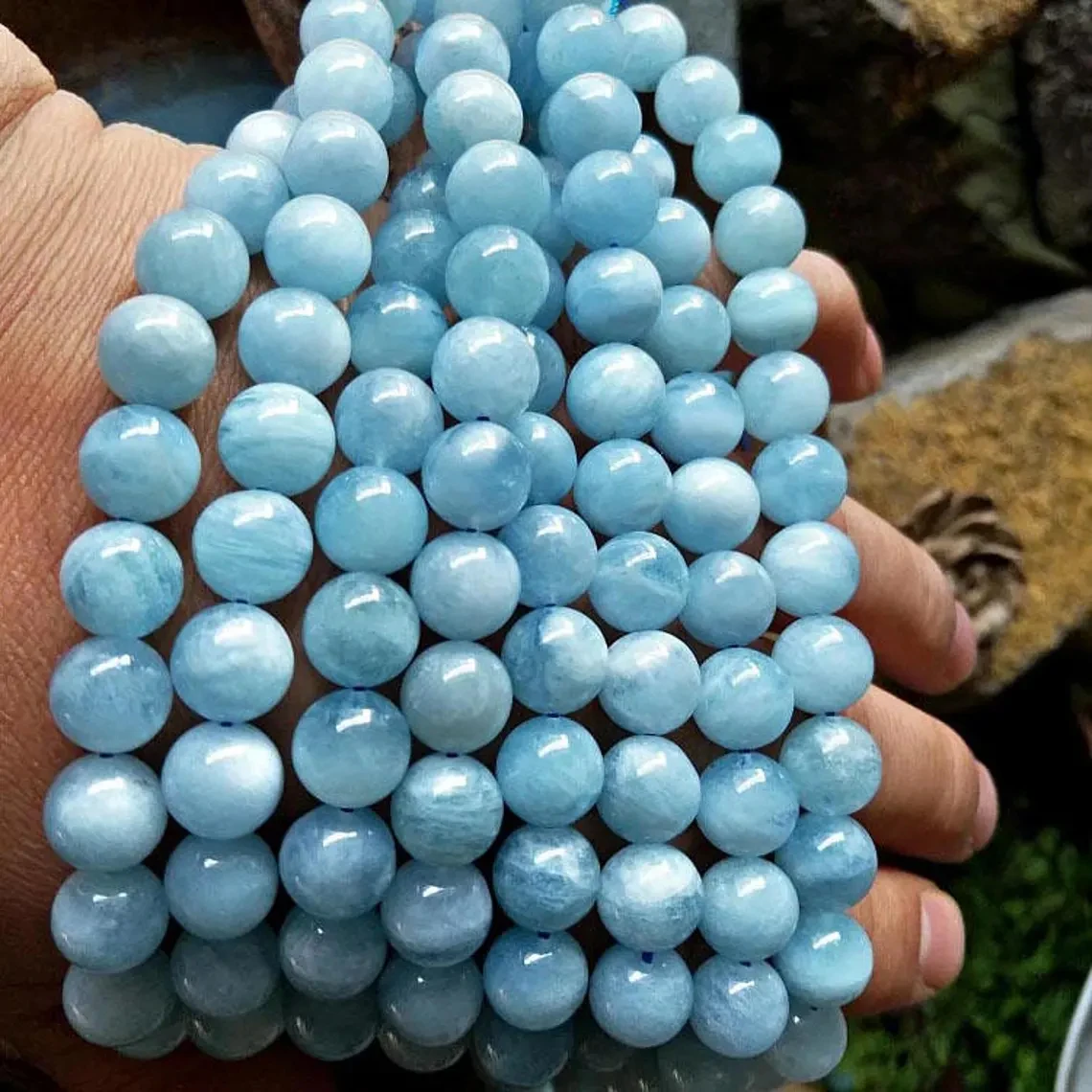 Big Factory Wholesale High Quality Rose Quartz Black Green Stone beads Loose Round Beads For DIY Jewelry Making