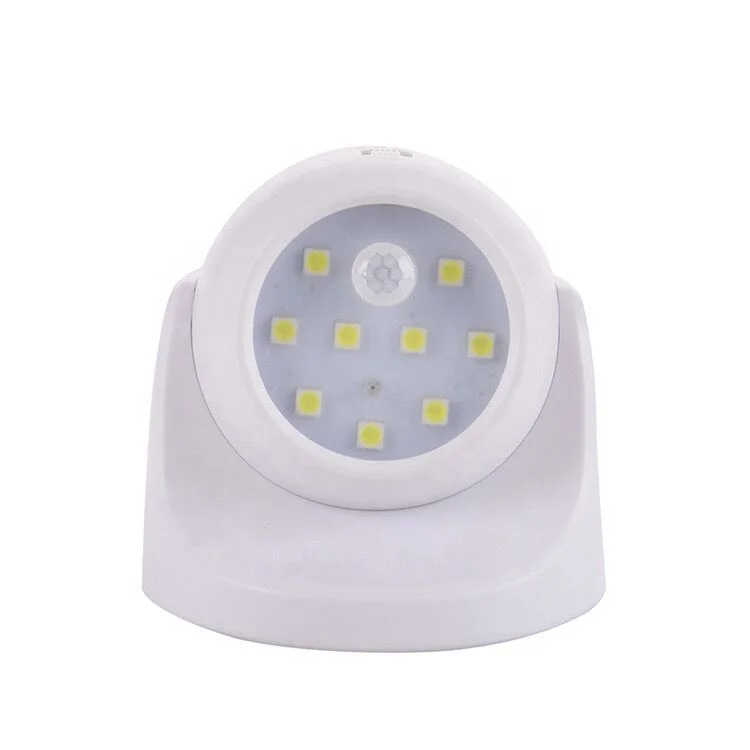 Hot Sale Adjustable Angle Battery Powered Motion Sensor Light 9 LED Motion Detecting Light For House Walls Garage Yard Porch