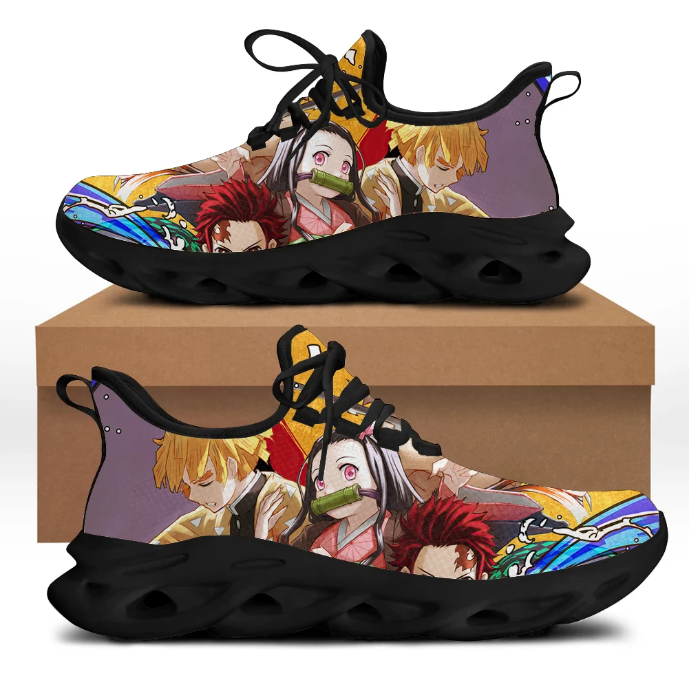 Factory Custom Anime Boys And Girl Japanese Anime Sneakers Soft Mesh Outdoors Walking Style Shoes With Wholesale Direct Sales