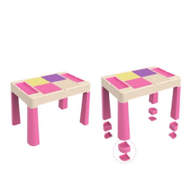 Toxic Free And Safe Toy Play Table Kids Desk And Chair Set Children Tables block table and chair