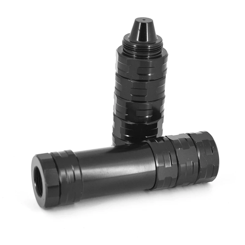 6.5'x1.1' OD Stainless Steel 304 Modular Solvent Trap (MST) kit Fuel Filter Tube, 5/8x24 + 1/2x28 8x Screw Cones Cups .22 223